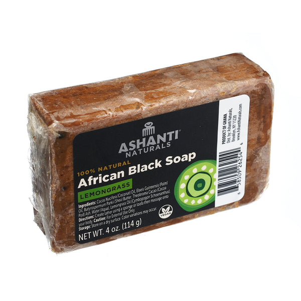 100% African Black Soap Bars - Lemongrass