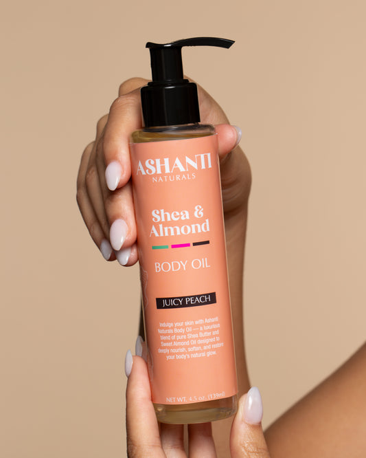 ASHANTI NATURALS Shea & Sweet Almond Body Oil - Juicy Peach