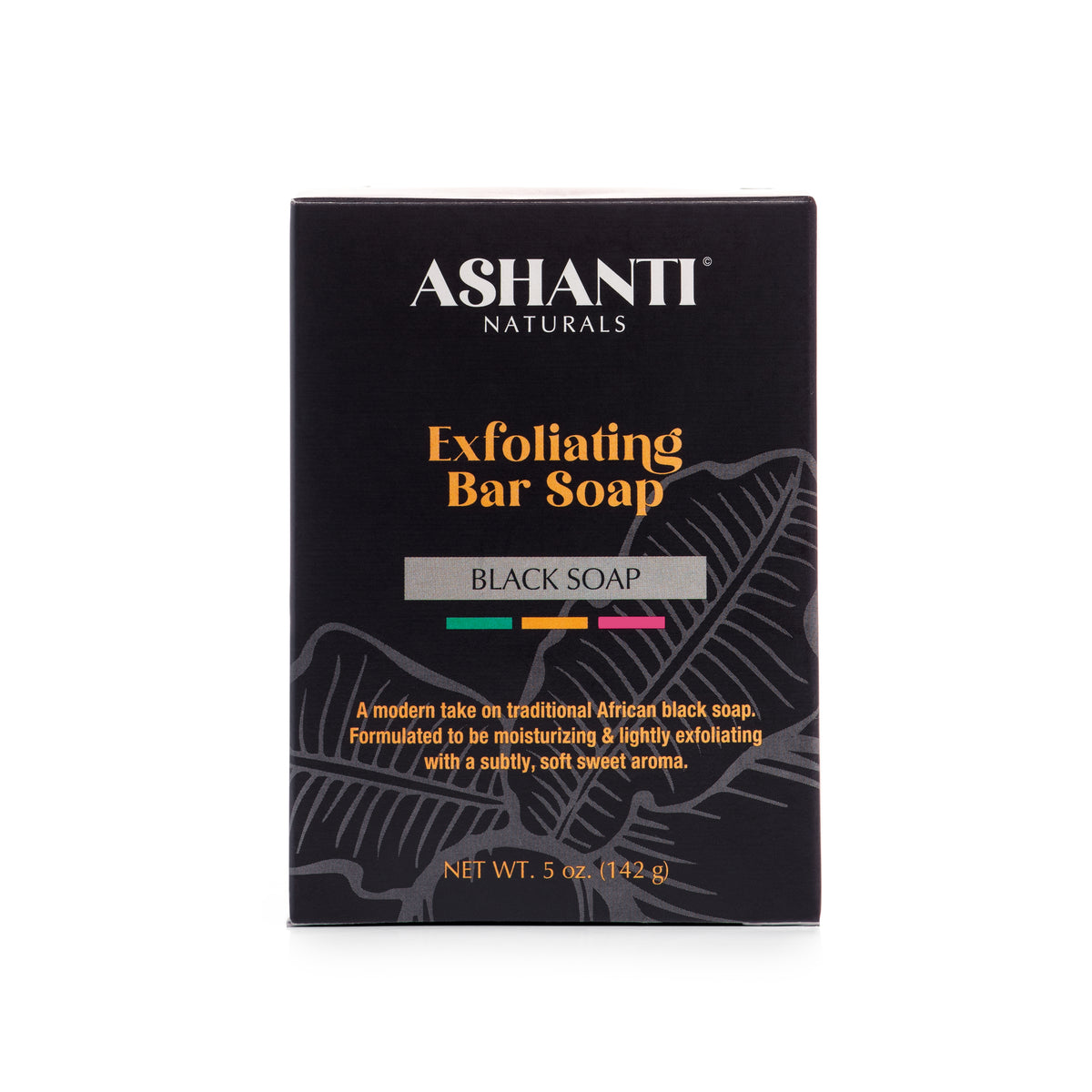 ASHANTI NATURALS Exfoliating Black Soap Bar - 5 oz
