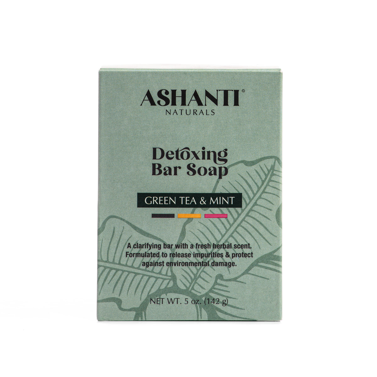 ASHANTI NATURALS Detoxing Green Tea & Mint Soap Bar - 5 oz