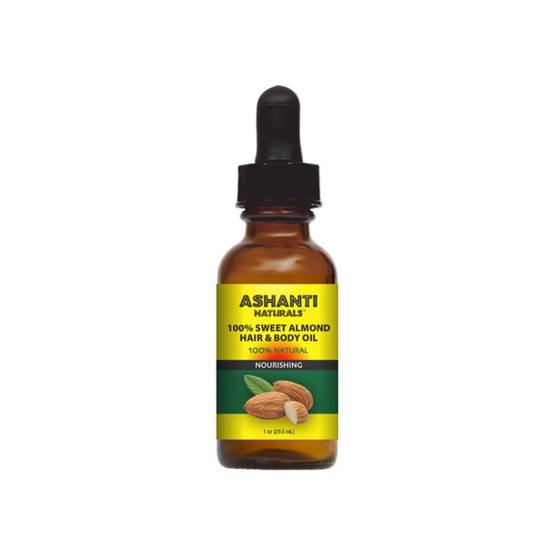 100% Sweet Almond Natural Hair & Body Oil - 1 oz.