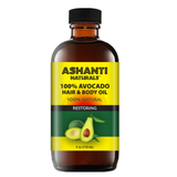 100% Natural Avocado Hair & Body Oil - 4 oz., Glass Bottle