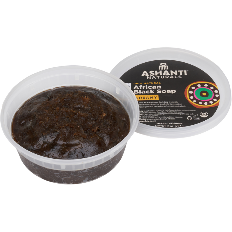 100% Pure & Creamy African Black Soap - 8 oz.