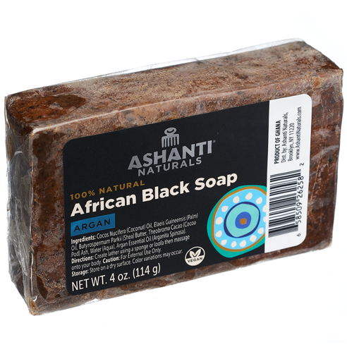 100% 4 OZ African Black Soap Bars - ARGAN