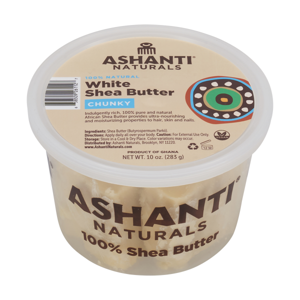 Unrefined African Chunky White Shea Butter - 10 oz.