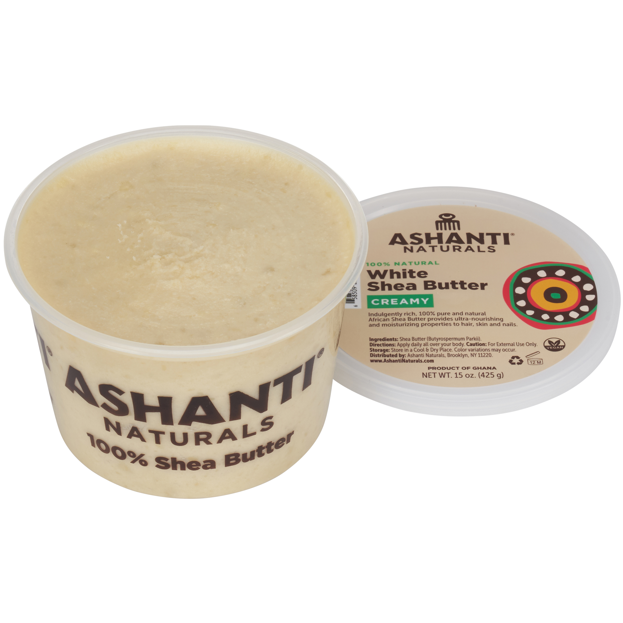 Unrefined African Soft & Creamy White Shea Butter - 15 oz.