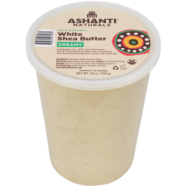 Unrefined African Soft & Creamy White Shea Butter - 28 oz.