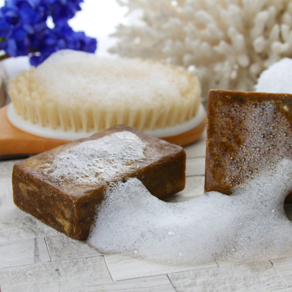 100% 4 OZ African Black Soap Bars - ARGAN